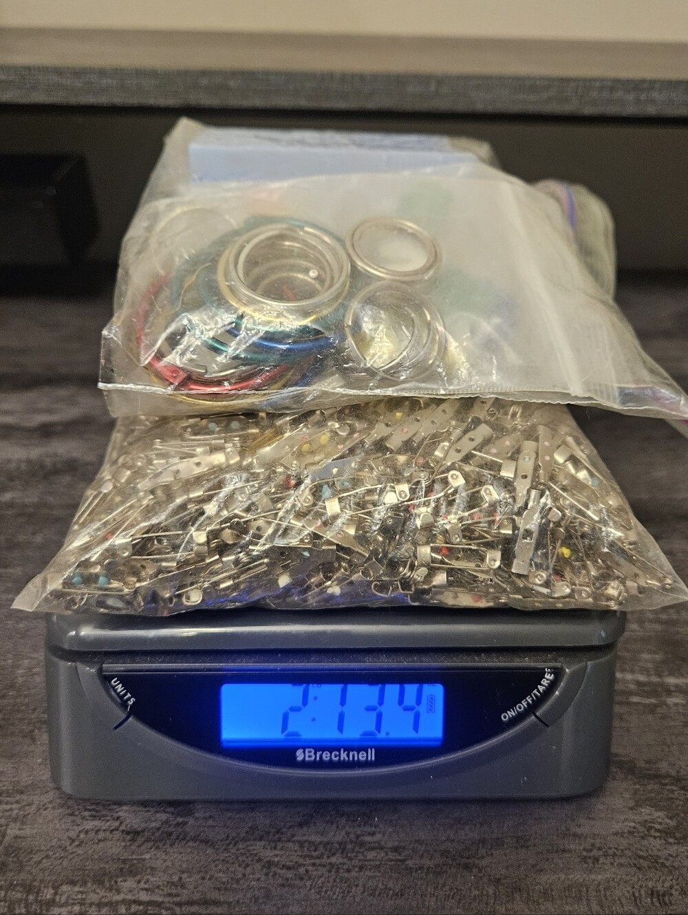 2.13lb Crafting Jewelry Destash Bundle - Pins, Rings, Clasps